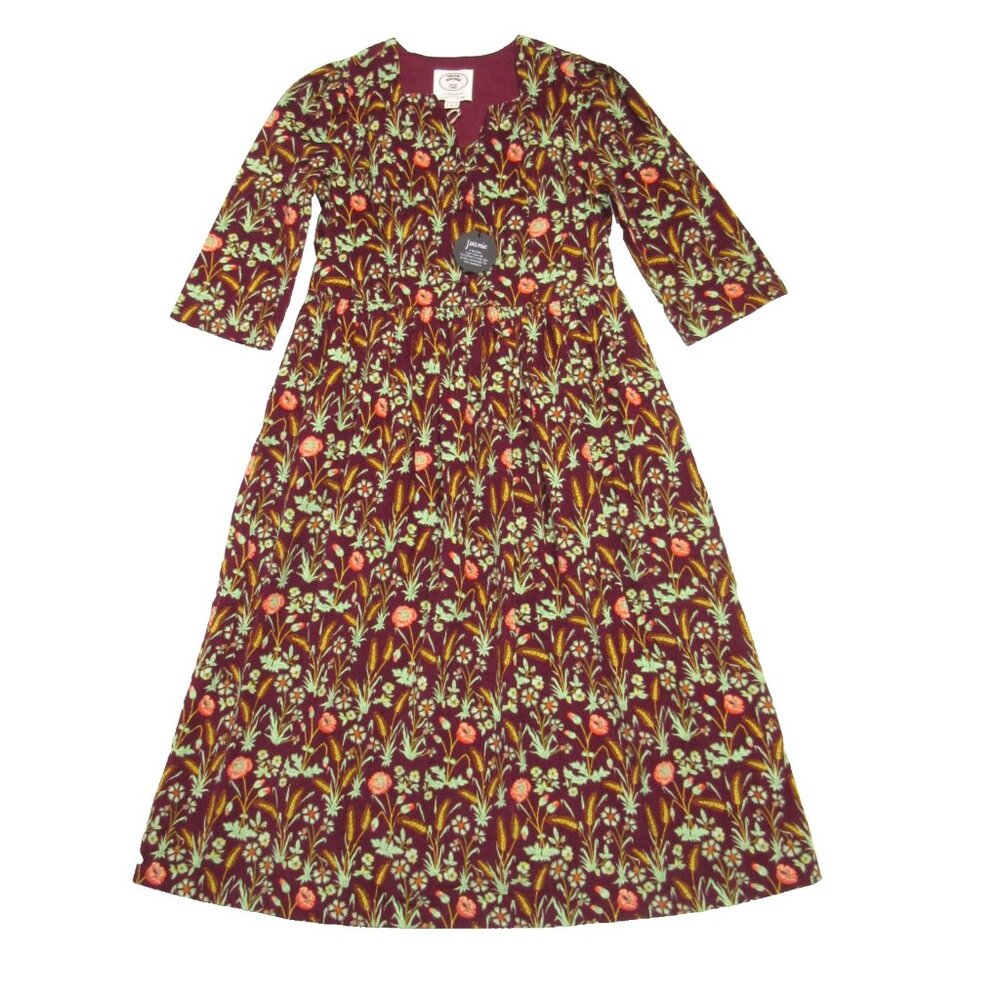NWT Laura Ashley x Joanie Angharad Cordelia Floral Print Corduroy Midi Dress 8